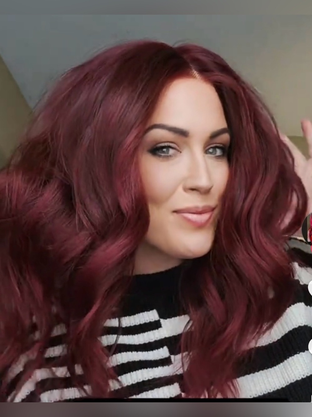 Chelsea Smith Crowns Theresa Wig in Deep Burgundy - Picture 2 of 10